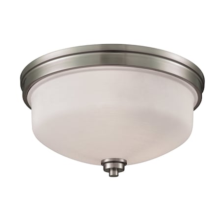 Thomas Casual Mission 13'' Wide 3Light Flush Mount, Brushed Nickel CN170332